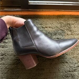 Madewell Black Leather Ankle Boots 7
